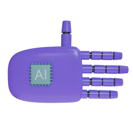 Robot Hand Rest Violet  3D Icon