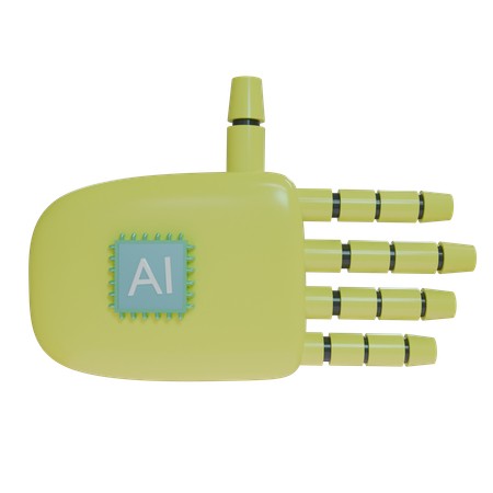 Robot Hand Rest Yellow  3D Icon
