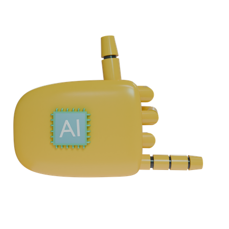 Robot Hand RockOn Amber  3D Icon