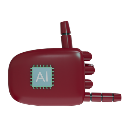 Robot Hand RockOn Burgundy  3D Icon