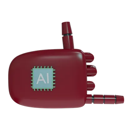 Robot Hand RockOn Burgundy  3D Icon