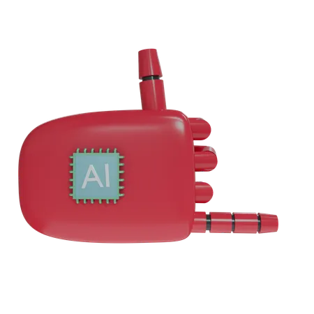 Robot Hand RockOn Crimson  3D Icon