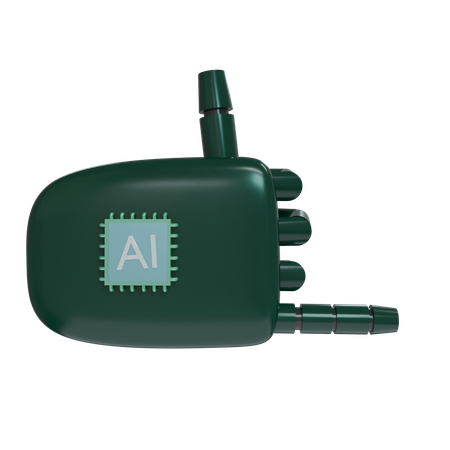Robot Hand RockOn Emerald  3D Icon