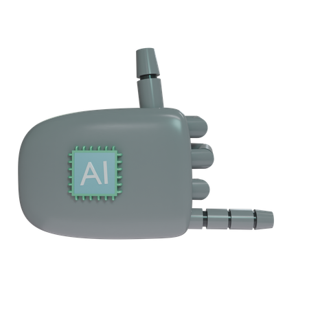 Robot Hand RockOn Grey  3D Icon
