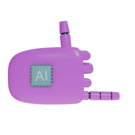 Robot Hand RockOn Magenta  3D Icon