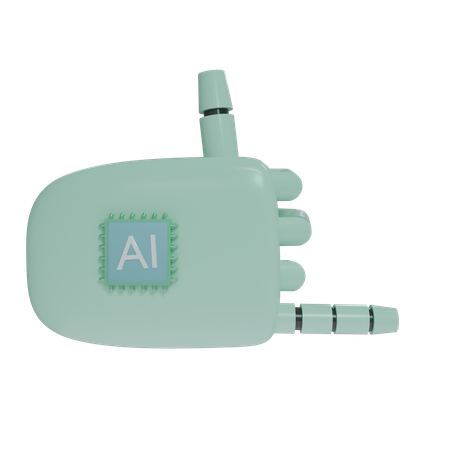 Robot Hand RockOn MintGreen  3D Icon