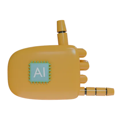Robot Hand RockOn Orange  3D Icon