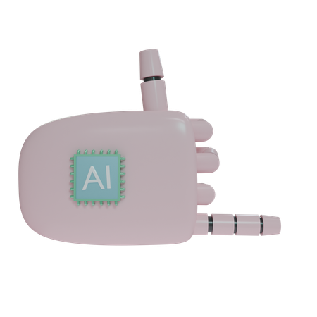 Robot Hand RockOn Pink  3D Icon
