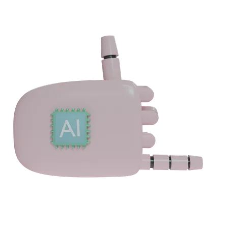 Robot Hand RockOn Pink  3D Icon