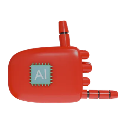 Robot Hand RockOn Red  3D Icon