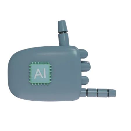 Robot Hand RockOn SlateGray  3D Icon