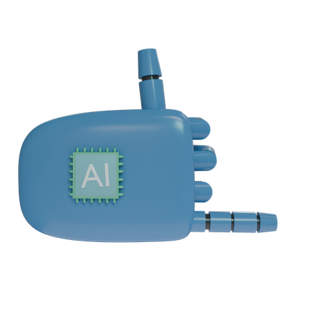 Robot Hand RockOn SteelBlue  3D Icon