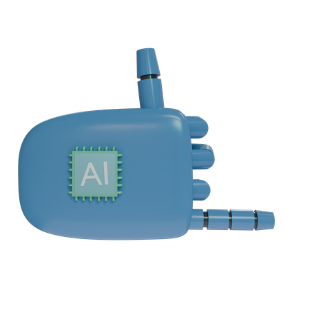 Robot Hand RockOn SteelBlue  3D Icon