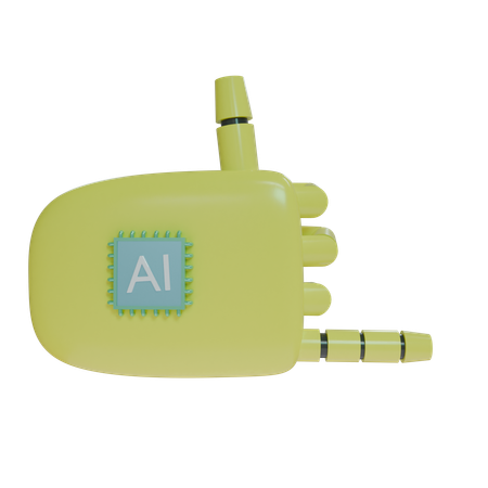 Robot Hand RockOn Yellow  3D Icon