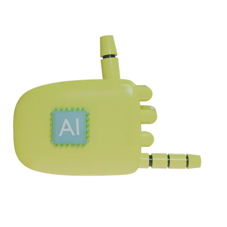 Robot Hand RockOn Yellow  3D Icon