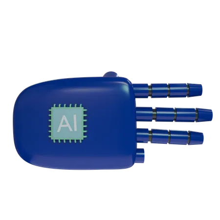 Robot Hand ThreeFingers Navy  3D Icon