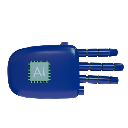 Robot Hand ThreeFingers Navy  3D Icon