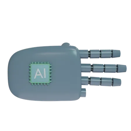 Robot Hand ThreeFingers SlateGray  3D Icon