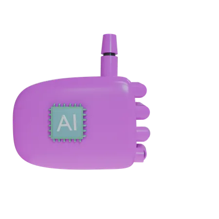 Robot Hand ThumbsUp Magenta  3D Icon