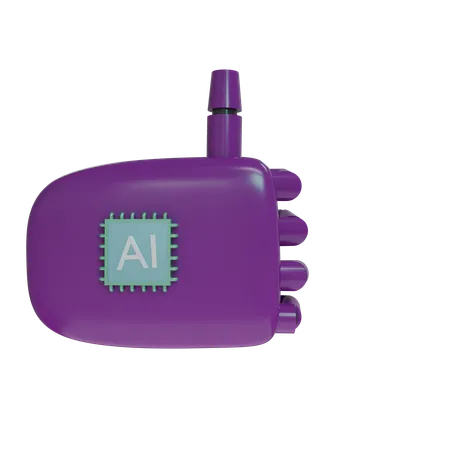 Robot Hand ThumbsUp Purple  3D Icon