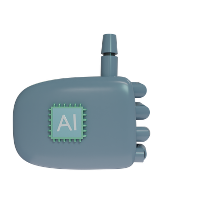 Robot Hand ThumbsUp SlateGray  3D Icon