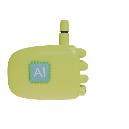 Robot Hand ThumbsUp Yellow  3D Icon
