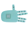 Robot Hand WeirdSign Cyan