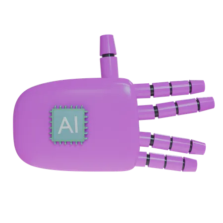 Robot Hand WeirdSign Magenta  3D Icon