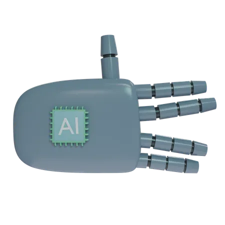 Robot Hand WeirdSign SlateGray  3D Icon