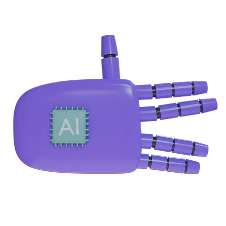 Robot Hand WeirdSign Violet  3D Icon