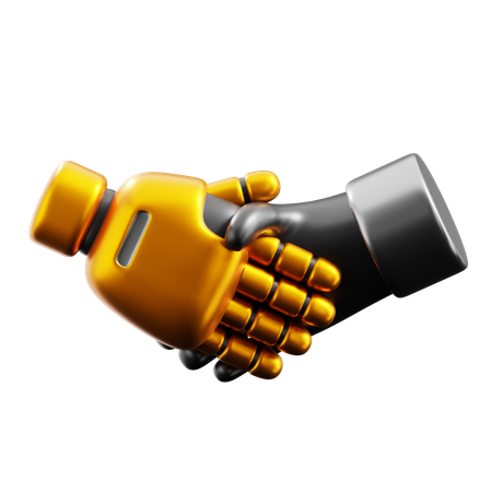 Robot Handshake  3D Icon