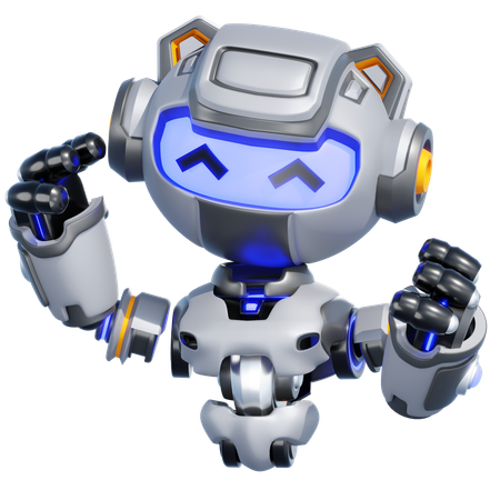 ROBOT HAPPY  3D Illustration