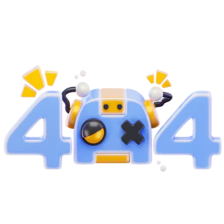 Robot Head 404 Error 3D Icon