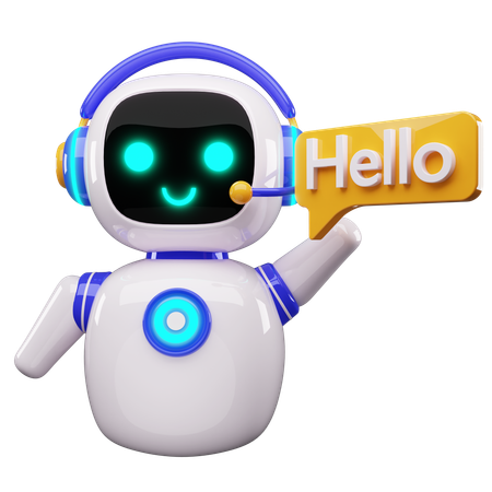 Robot Hello  3D Icon