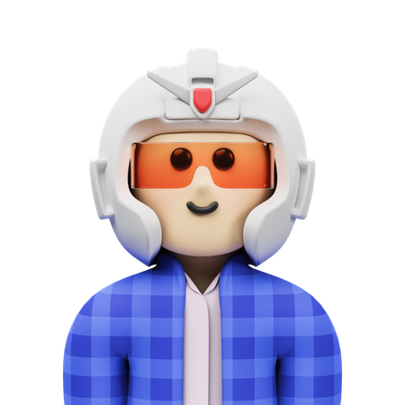 Robot Helmet Avatar  3D Icon