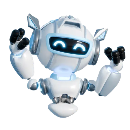 Robot heureux  3D Illustration