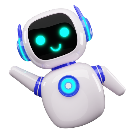 Robot salut  3D Icon