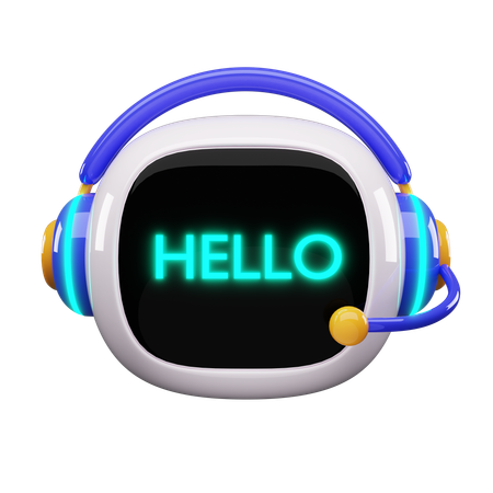 Robot hola  3D Icon