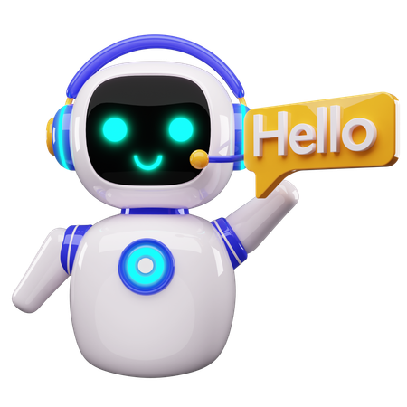 Robot hola  3D Icon