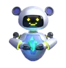 Robot Holding Blue Crystal