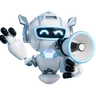 ROBOT HOLDING MEGAPHONE