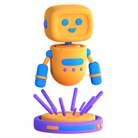 Robot Hologram 3D Icon
