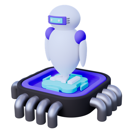 Robot d'intelligence artificielle  3D Icon