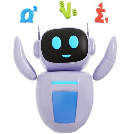 Apprentissage intelligent des robots avec des formules mathématiques  3D Icon