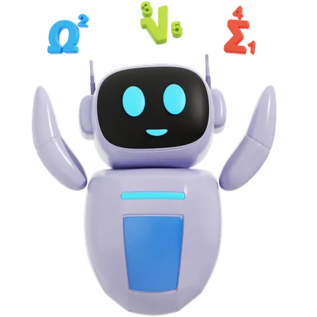 Apprentissage intelligent des robots avec des formules mathématiques  3D Icon