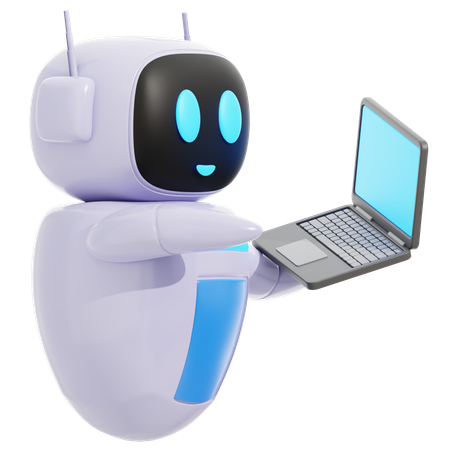 Robot intelligent apprenant en ligne  3D Icon