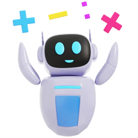 Robot intelligent avec formule mathématique  3D Icon