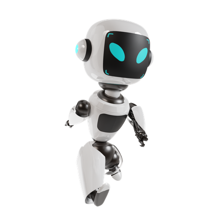 Robot Is Running  3D Icon