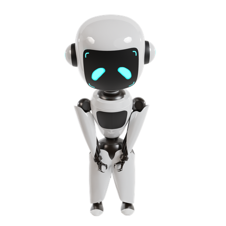 Robot Is Sad  3D Illustration