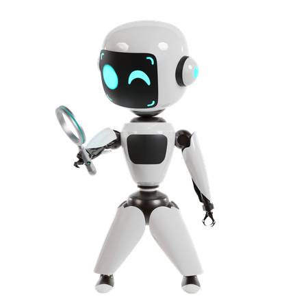 Robot Is Searching  3D Icon